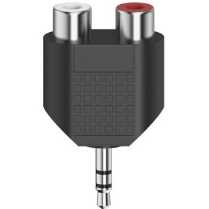 Hama Korte audio-adapter, 3,5-mm-jack-stekker stereo - 2x cinch-koppeling