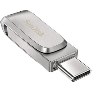 SanDisk Dual Drive Ultra 3.1 Luxe 64GB (USB-C) - USB-sticks Zilver