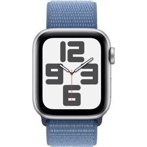 Apple Watch SE (2022) 40mm Zilver Aluminium Sport Loop - Smartwatch Blauw