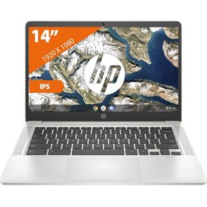 HP - Chromebook 14a-na0200nd - Laptop - Zilver - 14 Inch - Intel Celeron N4120
