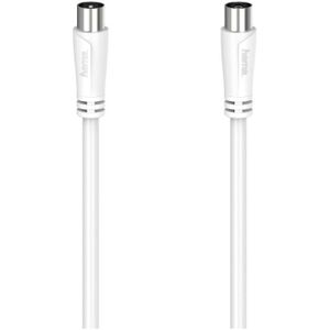 Hama Antennekabel, coax-stekker - coax-koppeling, 3,0 m, 90 dB - TV accessoire Wit