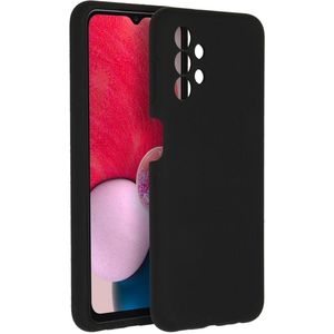 Accezz Liquid Silicone voor Samsung Galaxy A13 (4G) - Telefoonhoesje Zwart