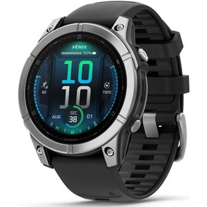 Garmin fenix E - 47mm - AMOLED Multisport Smartwatch - Sportspecifieke workouts - 100+ sport-apps - 10ATM Waterdicht - tot 16 dagen batterij - Donkergrijs/zwart
