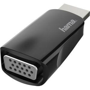 Hama Video-adapter, HDMI-stekker - VGA-aansluiting, Full-HD 1080p - HDMI kabel Zwart