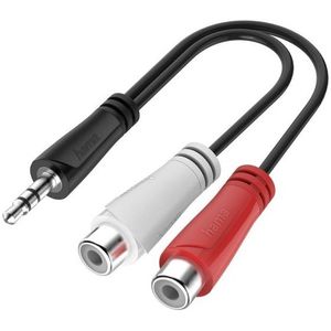 Hama Audio-adapter, 3,5-mm-jack-stekker - cinch-aansluiting, stereo - Mini jack kabel
