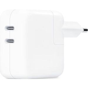 Apple Lichtnetadapter van 35 W met twee USB?C-poorten - Oplader Wit
