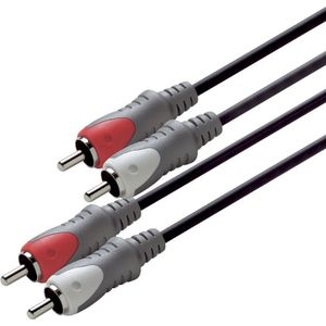 Scanpart RCA kabel 2.5 meter - 2x tulp naar 2x tulp - Audio kabel - Tulpkabel - 2x RCA