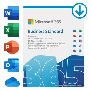 Microsoft 365 Business Standard (12 maanden/1 apparaat) Digitale licentie - Software
