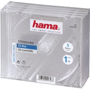 Hama CD doosje 5-pack - Audio accessoire Transparant
