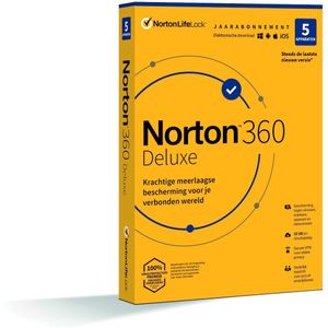 Norton 360 Deluxe - Digitale Licentie - Antivirus - Beveiliging voor 5 Apparaten