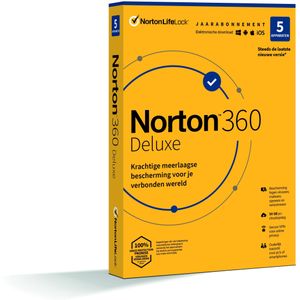 Norton 360 Deluxe (5 apparaten) Digitale licentie - Software