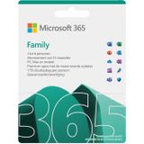 Microsoft 365 Family (12 maanden/6 apparaten) Digitale licentie - Software