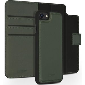 Accezz Premium Leather 2 in 1 Wallet Book Case voor Apple iPhone SE (2022 / 2020) / 8 / 7 / 6(s) - Telefoonhoesje Groen