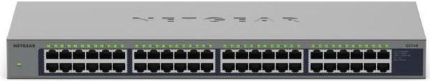 Netgear - 48-PORT 1G UNMANAGED SWITCH - Grijs - Netwerkschakelaar