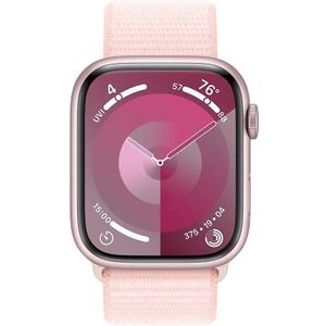 Apple Watch Series 9 45mm Roze Aluminium Sport Loop - Smartwatch Roze