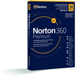 Norton 360 Premium (10 apparaten) Digitale licentie - Software