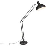 QAZQA hobby fl - Retro Vloerlamp | Staande Lamp - 1 lichts - H 1850 mm - Zwart - Woonkamer | Slaapkamer