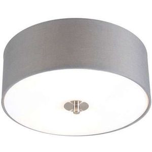 Landelijke plafondlamp grijs 30 cm - Drum