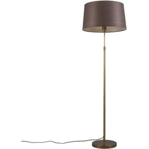 QAZQA Parte - Moderne Vloerlamp - Staande Lamp - 1 Lichts - H 1680 Mm - Brons