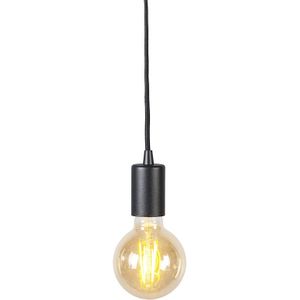 QAZQA facil - Design Hanglamp - 1 lichts - Ø 45 mm - Zwart - Woonkamers-sSlaapkamers-sKeuken