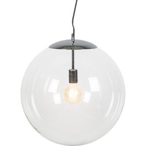 Scandinavische hanglamp chroom met helder glas - Ball 50