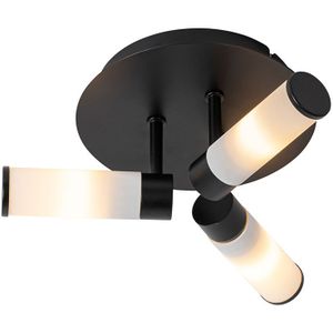 Moderne badkamer plafondlamp zwart 3-lichts IP44 - Bath
