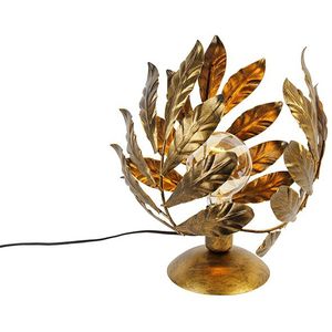 Vintage tafellamp antiek goud 30 cm - Linden