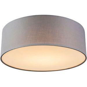 Plafondlamp grijs 30 cm incl. LED - Drum LED