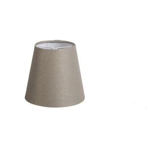 QAZQA klemkap - Landelijke Lampenkap - Ø 120 mm - Taupe -