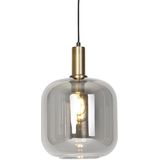 QAZQA Zuzanna - Design Hanglamp - 1 Lichts - Ø 25 cm - Zwart Goud - Woonkamer - Slaapkamer - Keuken
