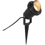 QAZQA done - Moderne Priklamp | Prikspot buitenlamp - 1 lichts - L 130 mm - Zwart - Buitenverlichting