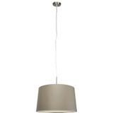 Moderne hanglamp staal met kap 45 cm taupe - Combi 1