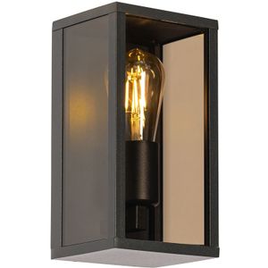 QAZQA charlois - Moderne Wandlamp voor buiten - 1 lichts - D 14 cm - Brons - Buitenverlichting