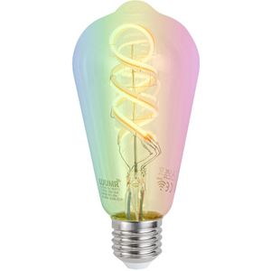 Smart E27 dimbare LED lamp ST64 helder RGBW 4W 250 lm 2700K