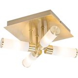 Moderne badkamer plafondlamp messing 4-lichts IP44 - Bath