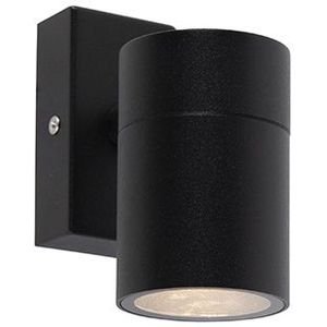 QAZQA solo - Moderne Wandlamp voor buiten - 1 lichts - D 11 cm - Zwart - Buitenverlichting