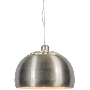 Moderne ronde hanglamp staal - Globe