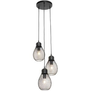 Design hanglamp zwart 3-lichts - Raga