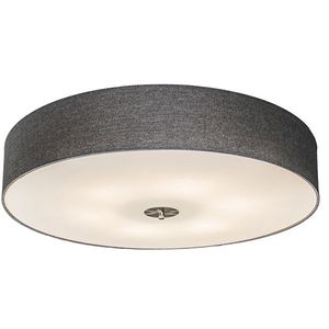 Landelijke plafondlamp grijs 70 cm - Drum Jute