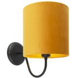 QAZQA - Klassieke Wandlamp voor binnen - 1 lichts - D 295 mm - Zwart Goud - Woonkamers-sSlaapkamers-sKeuken