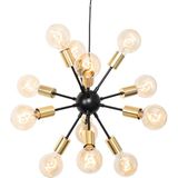 Design hanglamp zwart met goud 12-lichts - Juul