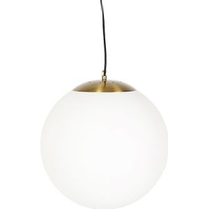 QAZQA ball hl - Moderne Hanglamp - 1 lichts - Ø 400 mm - Wit - Woonkamers-sSlaapkamers-sKeuken