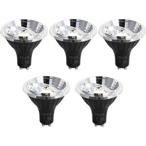 Set van 5 GU10 3-staps dimbaar LED lamp 70mm 6.5W 600 lm 2700K