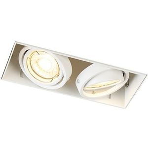 Inbouwspot wit GU10 draai- en kantelbaar trimless 2-lichts - Oneon