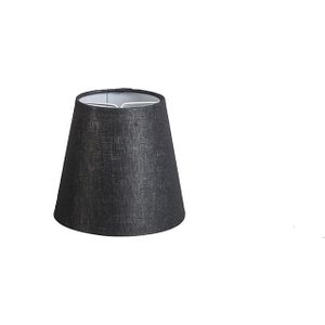 QAZQA klemkap - Lampenkap - 1 lichts - Ø 120 mm - Zwart -