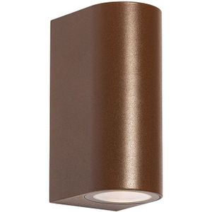 QAZQA baleno - Moderne Wandlamp voor buiten - 1 lichts - D 9.2 cm - Roestbruin - Buitenverlichting