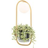 Art deco wandlamp goud met wit glas - Isabella