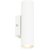 QAZQA Jeana - Moderne Wandlamp Up Down Voor Binnen - 2 Lichts - D 80 Mm - Wit