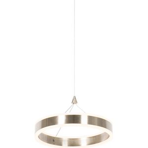 QAZQA lyani - Moderne LED Dimbare Hanglamp met Dimmer - 1 lichts - Ø 30 cm - Staal - Woonkamers-sSlaapkamers-sKeuken