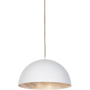 QAZQA magna - Industriele Hanglamp - 1 lichts - Ø 35 cm - Wit - Industrieel - Woonkamers-sSlaapkamers-sKeuken